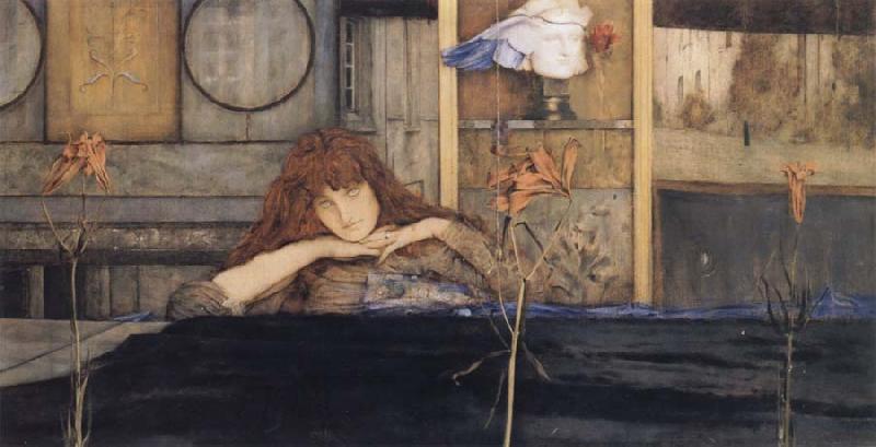 Fernand Khnopff I Lock My Door Upon Myself France oil painting art